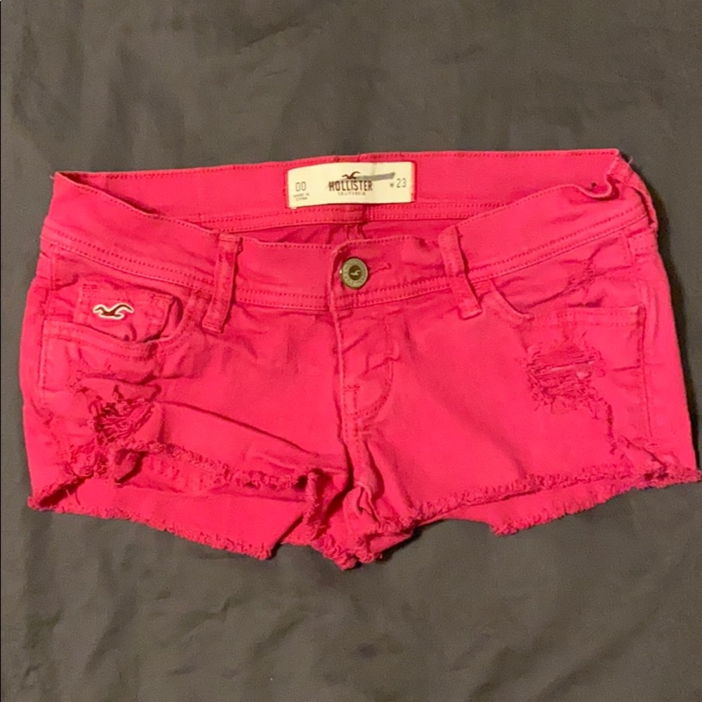 Hollister hot pink shorts